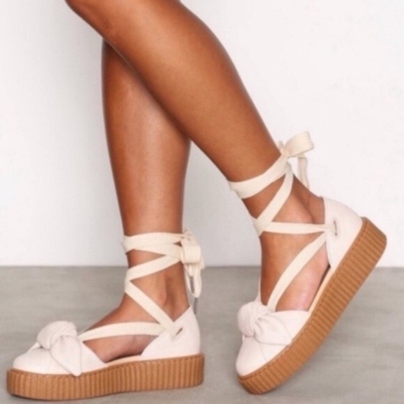 FENTY x PUMA Bow Creeper Sandal Pink Oatmeal 5.5 NWOB - Picture 1 of 8